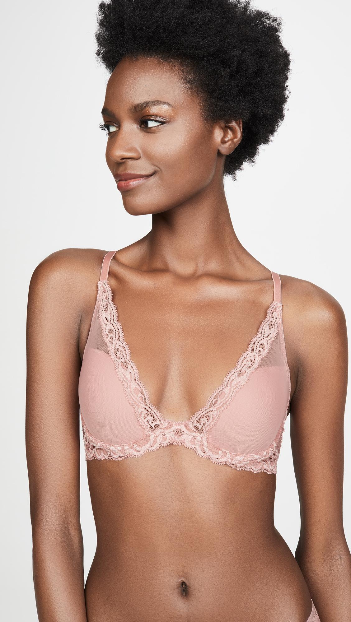 Feathers Plunge Contour Bra by NATORI