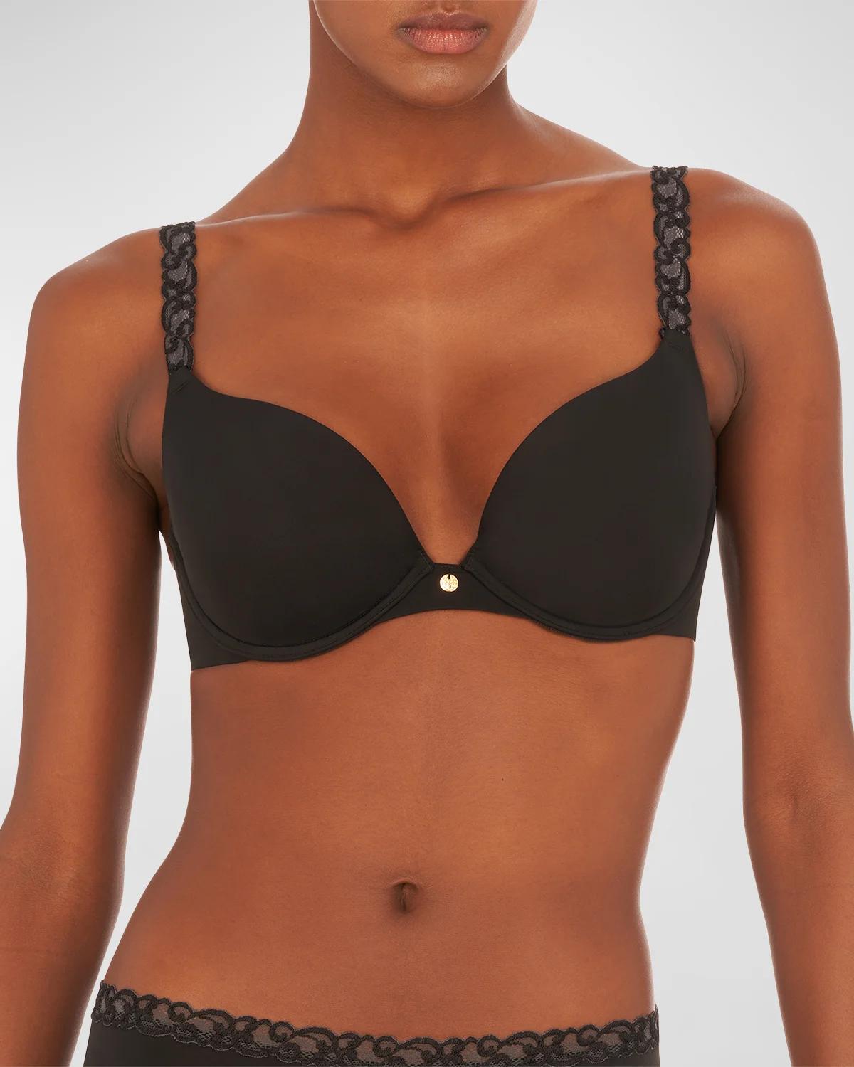 Pure Luxe Lace-Trim Push-Up Bra by NATORI