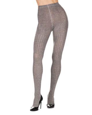 Rib Knit Sweater Tights by NATORI