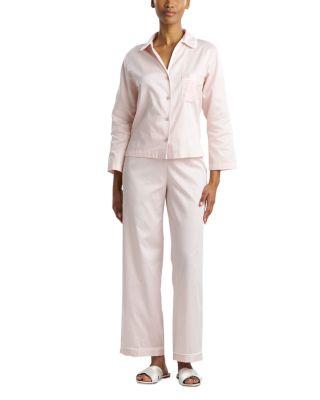Sateen Embroidered Essentials Long Pajama Set by NATORI