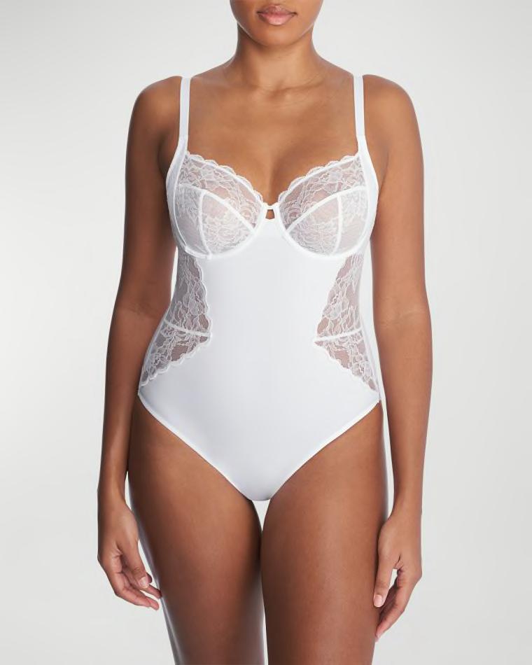 Statement Sleeveless Lace Bodysuit by NATORI