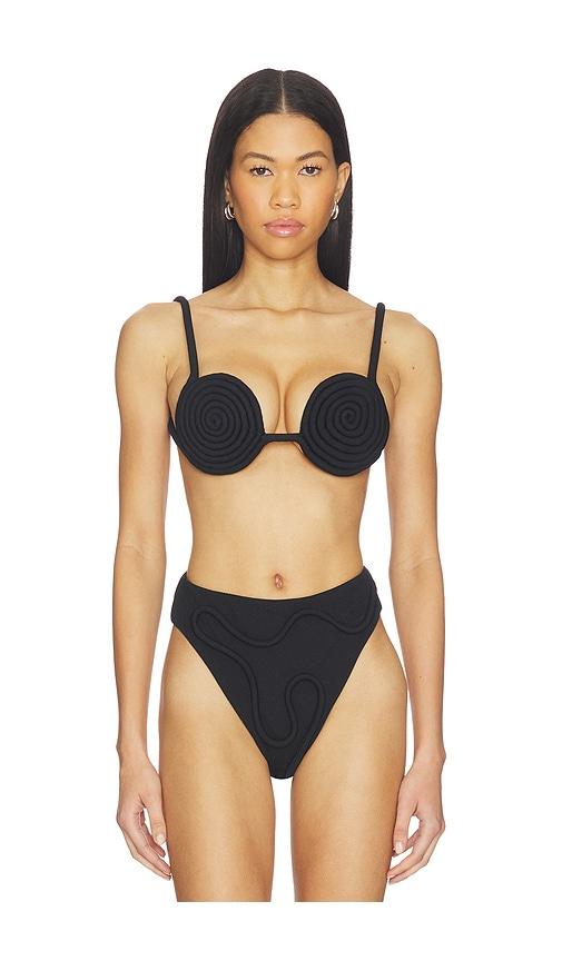 Nau Bikinis Athens Bikini Top in Black by NAU BIKINIS