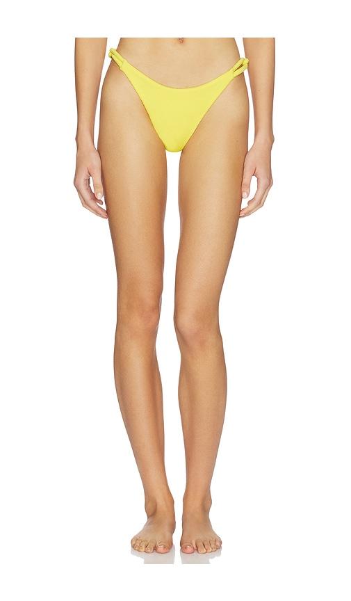 Nau Bikinis Link Strap Bikini Bottom in Yellow by NAU BIKINIS