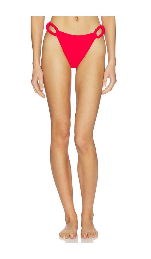 Nau Bikinis Rope Link Bikini Bottom in Red by NAU BIKINIS
