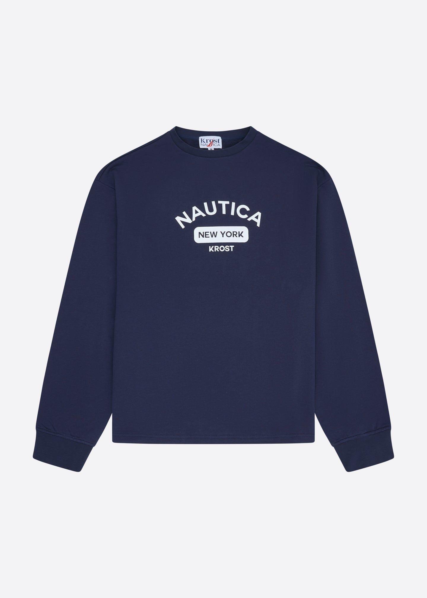 Krost x Nautica Logo Crewneck Sweatshirt by NAUTICA