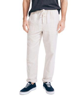 Men's Classic-Fit Elastic Drawstring Linen Pant by NAUTICA