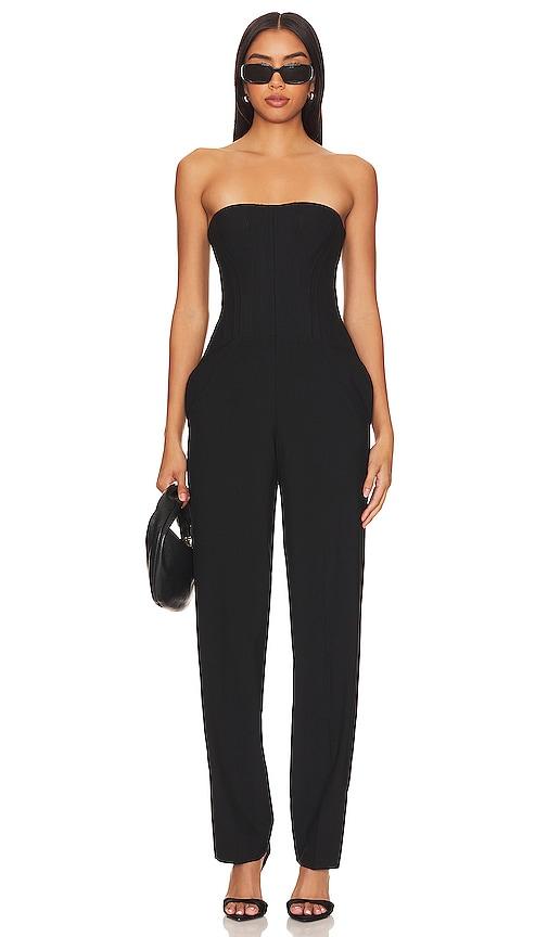 NBD Aitana Corset Jumpsuit in Black by NBD