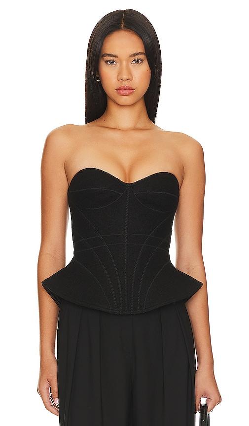 NBD Arlette Corset Top in Black by NBD