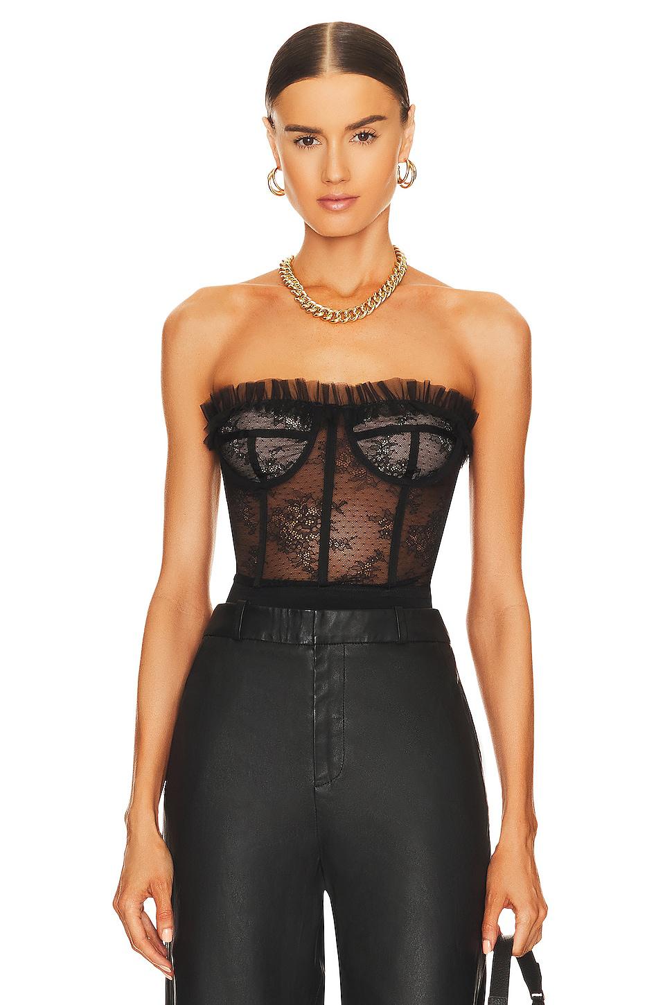 NBD Maren Corset Top in Black by NBD
