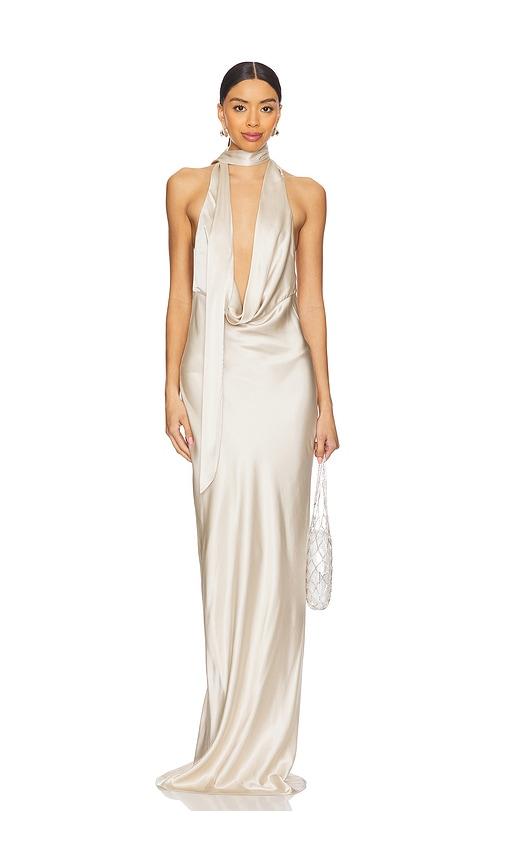 NBD Naila Gown in Beige by NBD