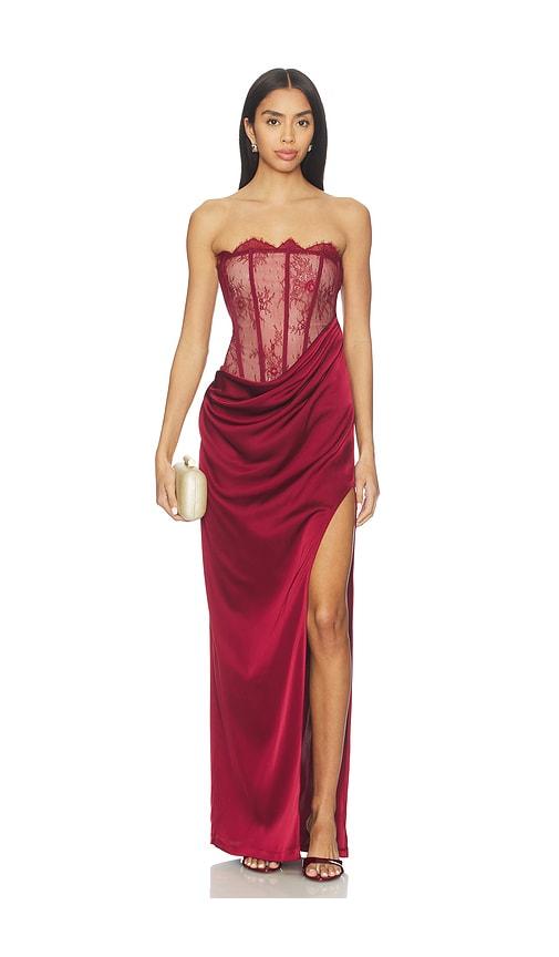 NBD Nalani Maxi Dress in Burgundy by NBD