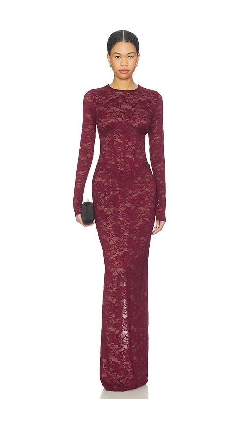 NBD Saba Gown in Burgundy by NBD