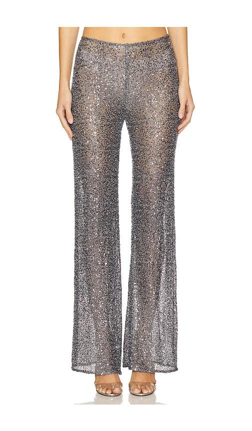 NBD The Freya Pants in Metallic Silver, grey by NBD