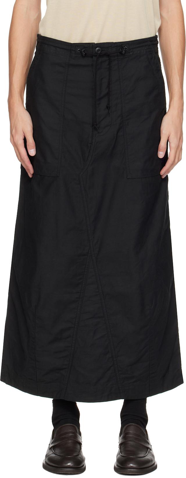 Black String Fatigue Skirt by NEEDLES