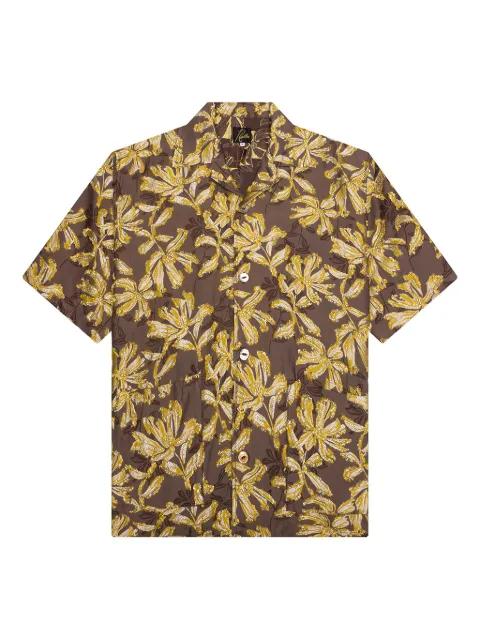 Cabana flower-frayed shirt by NEEDLES