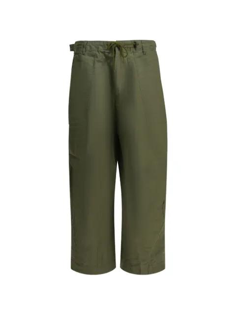 Fatigue drawstring-waist wide-leg trousers by NEEDLES