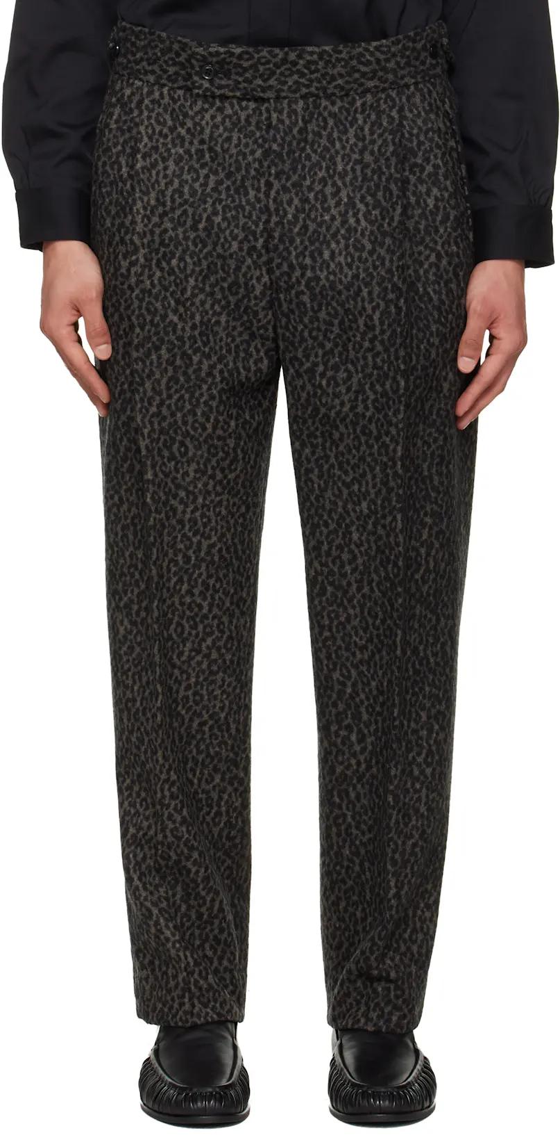 Gray Side Tab Tucked Trousers by NEEDLES