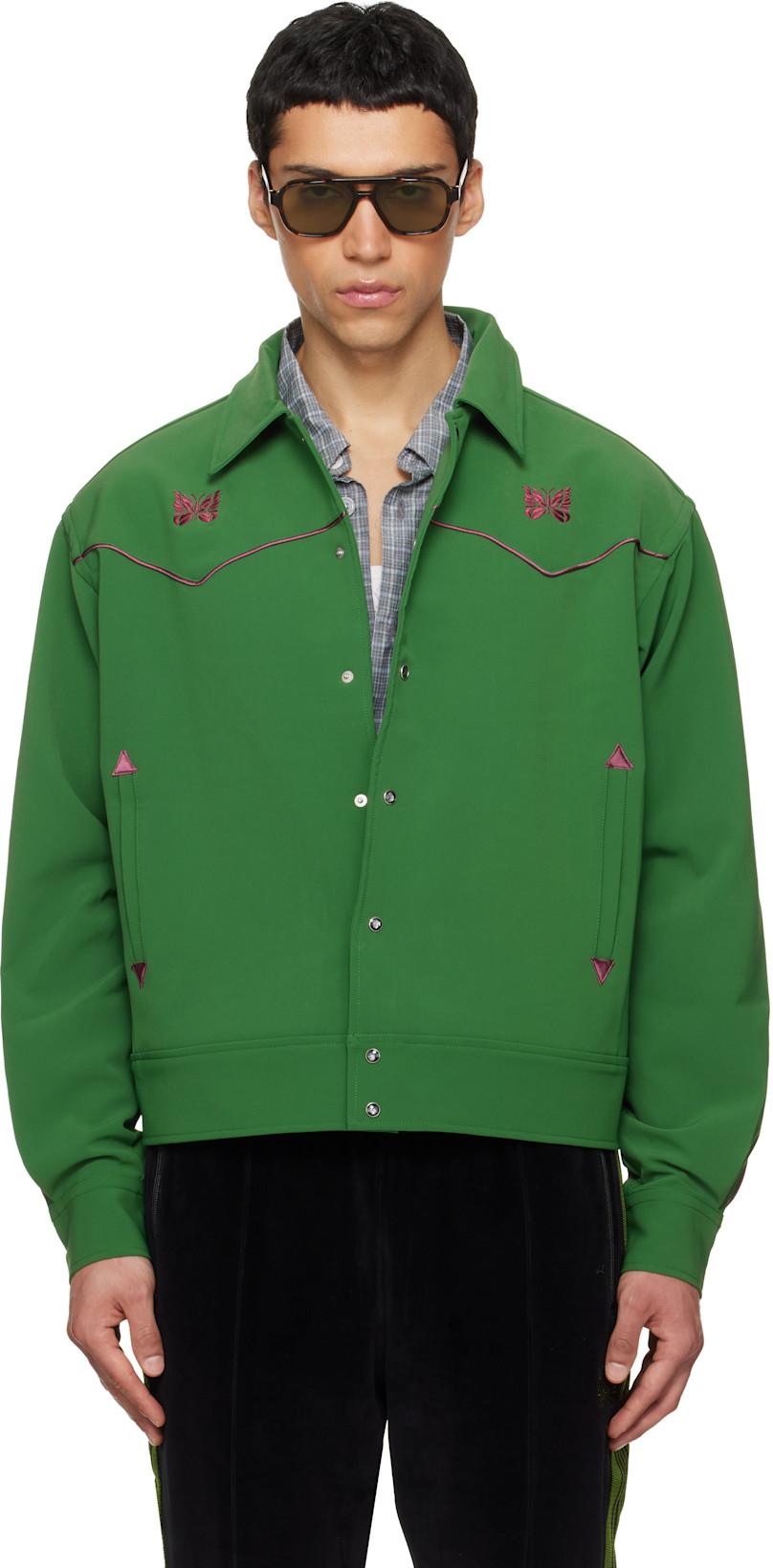 Green Piping Cowboy Jacket by NEEDLES