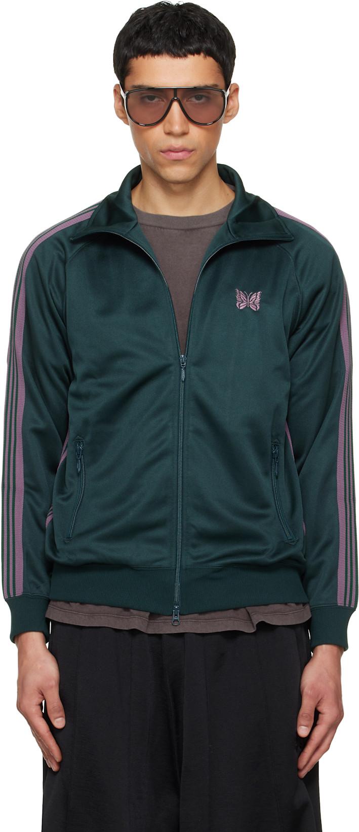 Green Poly Smooth Track Jacket by NEEDLES