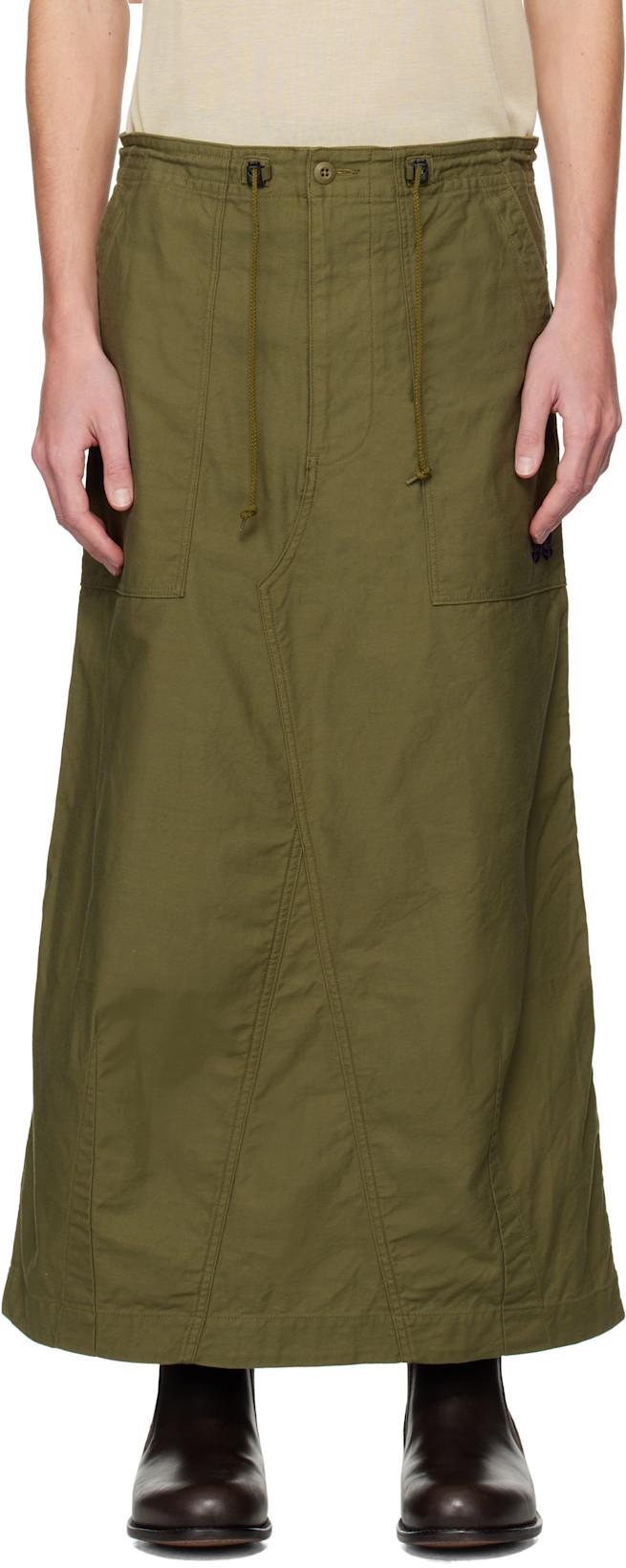 Khaki String Fatigue Skirt by NEEDLES