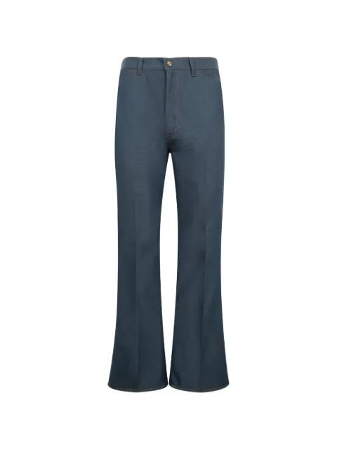 boot-cut twill trousers by NEEDLES