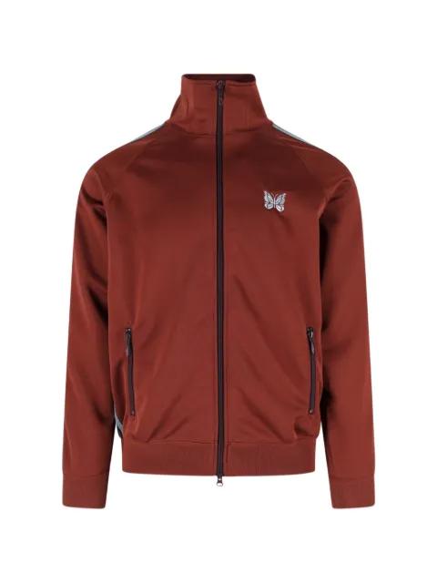 butterfly-embroidered side-stripe sweatshirt by NEEDLES