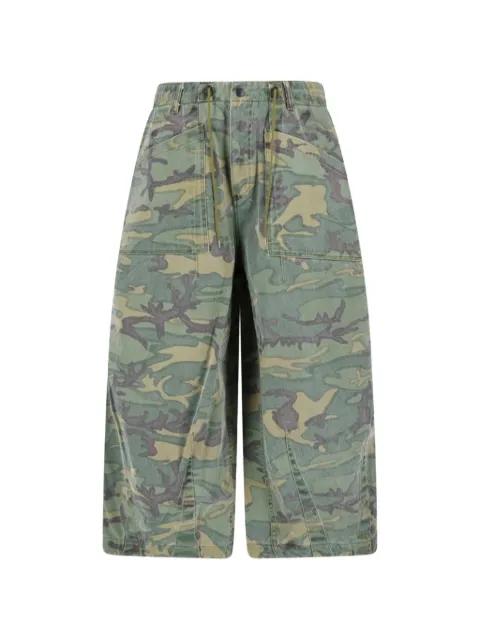 camo wide trousers by NEEDLES