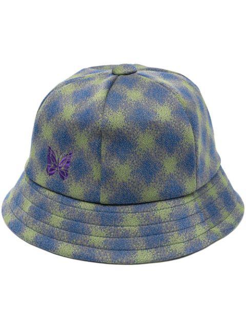 check-pattern bucket hat by NEEDLES