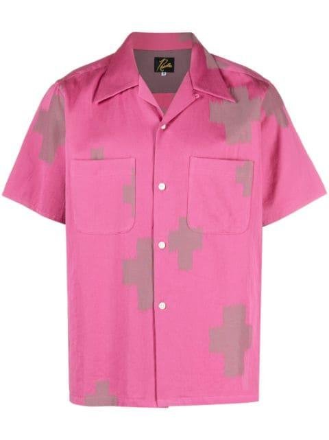 cross-print short-sleeve shirt by NEEDLES