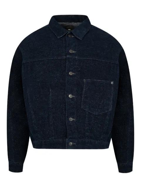darts bottom denim jacket by NEEDLES
