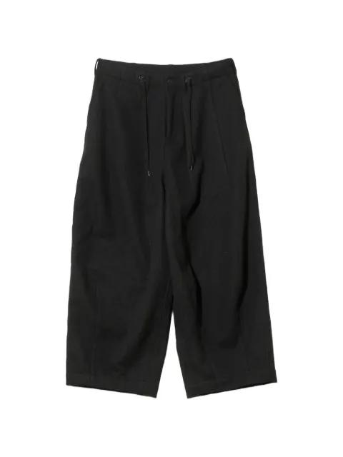 drawstring-waist buckle-strap trousers by NEEDLES