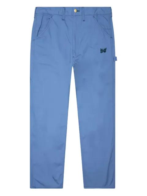 embroidered-logo trousers by NEEDLES