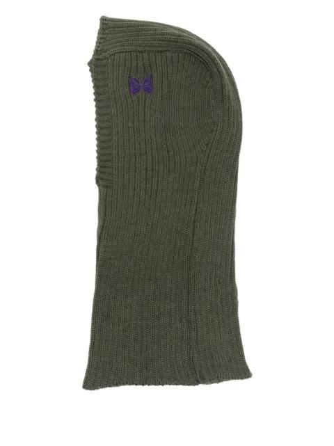 embroidered wool balaclava by NEEDLES