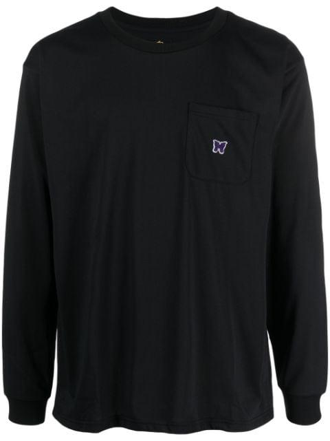 logo-appliqué long-sleeve T-shirt by NEEDLES