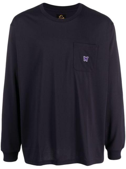 logo-appliqué long-sleeve T-shirt by NEEDLES