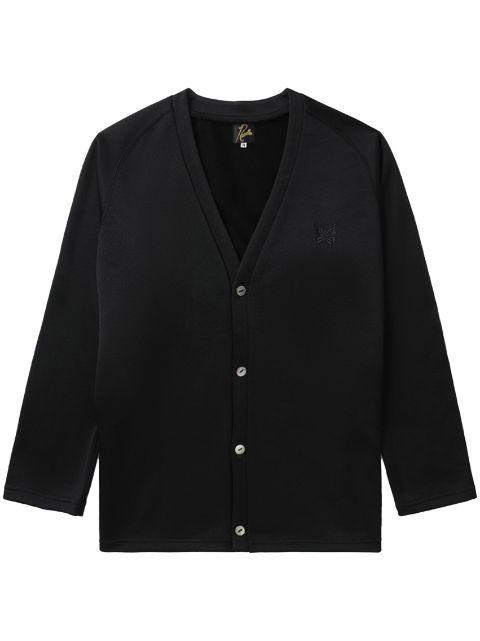 logo-embroidered buttoned cardigan by NEEDLES