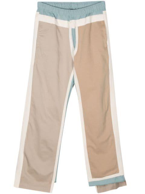 patchwork design straight-leg trousers by NEEDLES