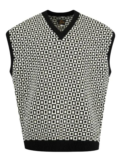 pattern vest by NEEDLES