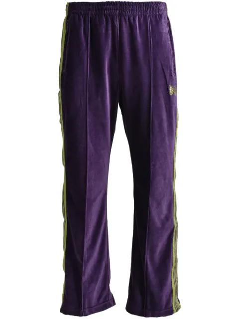side-stripe velour track pants by NEEDLES