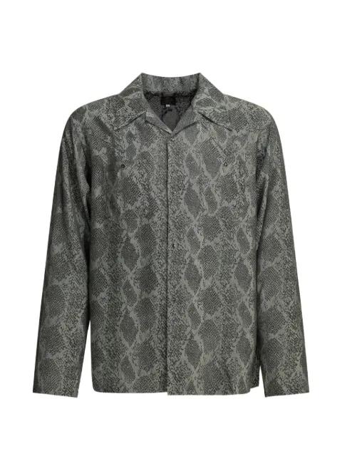 snakeskin-print western-style shirt by NEEDLES