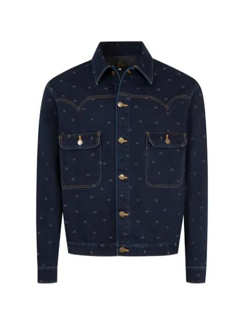star-jacquard denim jacket by NEEDLES