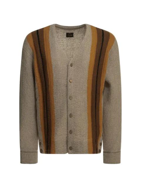 striped mohair-blend sweater by NEEDLES