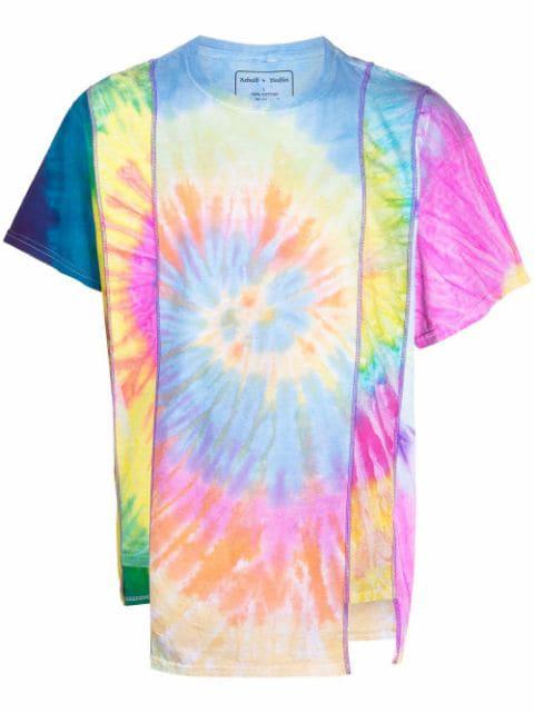 tie dye-print panelled T-shirt by NEEDLES