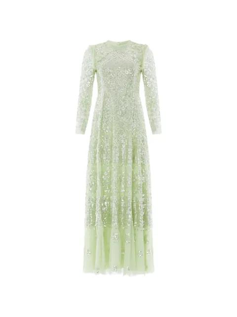 Aurora long-sleeve maxi dress by NEEDLE&THREAD