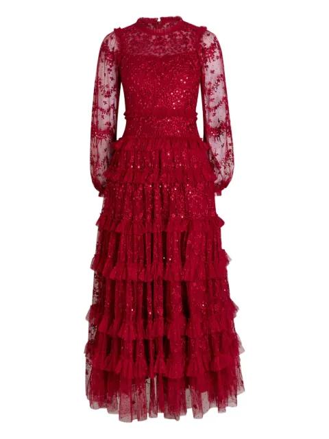 Blossom sequin-embellished maxi dress by NEEDLE&THREAD