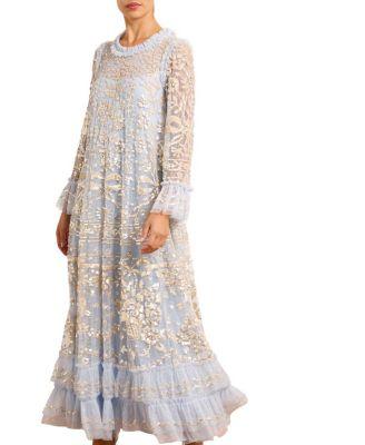 Celia Long Sleeve Ankle Gown by NEEDLE&THREAD