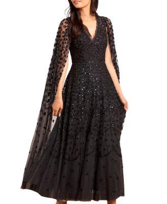 Clover Cape Sleeve Ankle Gown by NEEDLE&THREAD