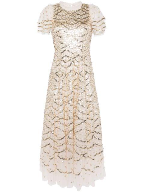 Deco Dot Gloss maxi Dress by NEEDLE&THREAD