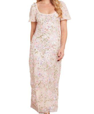 Dream Garland Puff Sleeve Ankle Gown by NEEDLE&THREAD