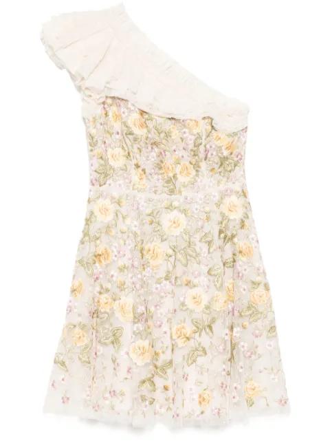 Florine one-shoulder mini dress by NEEDLE&THREAD